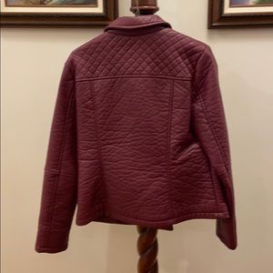 Faux leather motorcycle jacket